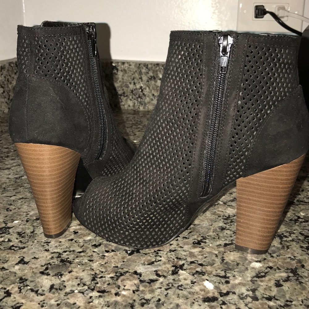 Qupid Open Toe Heel Booties - image 3